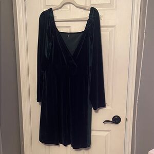 SHEIN Dark Teal velvet dress